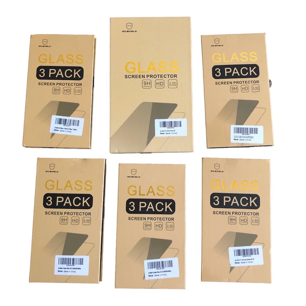 New in Packages Bundle of Mr. Shield Cellphone Screen Protector Diferentes Sizes